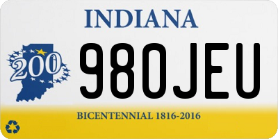 IN license plate 980JEU