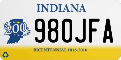 IN license plate 980JFA