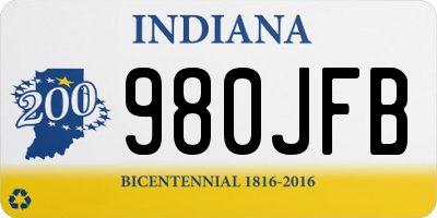 IN license plate 980JFB