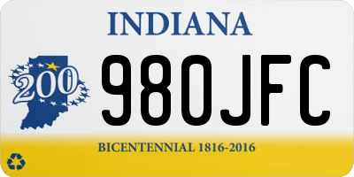 IN license plate 980JFC
