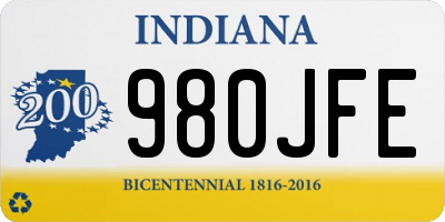 IN license plate 980JFE