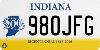 IN license plate 980JFG