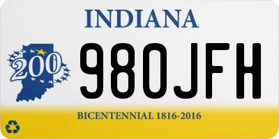 IN license plate 980JFH