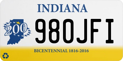 IN license plate 980JFI