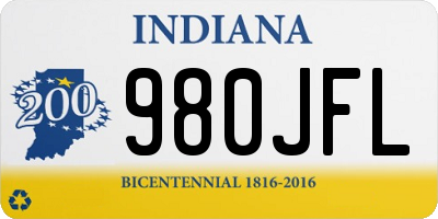IN license plate 980JFL