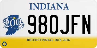 IN license plate 980JFN