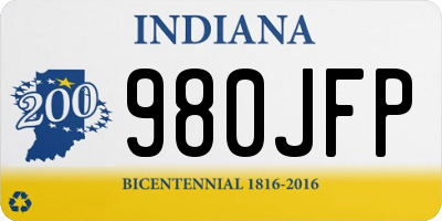 IN license plate 980JFP