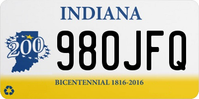 IN license plate 980JFQ