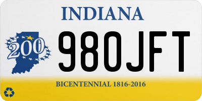IN license plate 980JFT