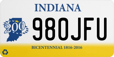 IN license plate 980JFU
