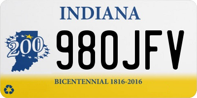 IN license plate 980JFV