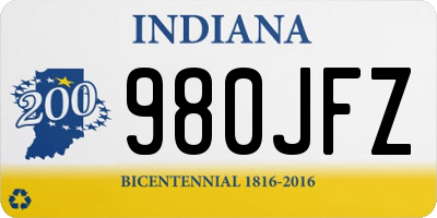 IN license plate 980JFZ
