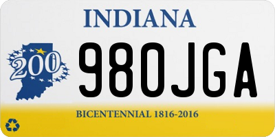 IN license plate 980JGA