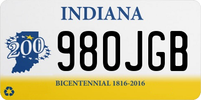 IN license plate 980JGB