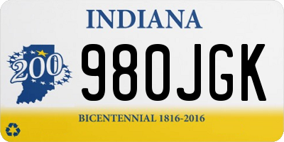 IN license plate 980JGK