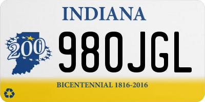IN license plate 980JGL