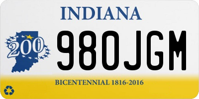 IN license plate 980JGM