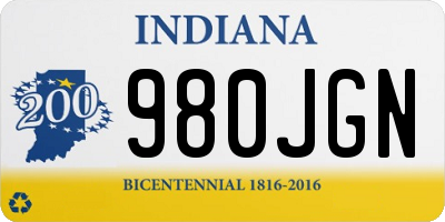 IN license plate 980JGN