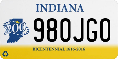 IN license plate 980JGO