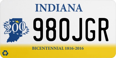 IN license plate 980JGR