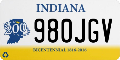 IN license plate 980JGV