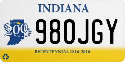 IN license plate 980JGY