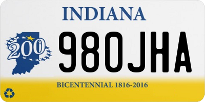 IN license plate 980JHA