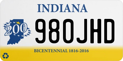 IN license plate 980JHD