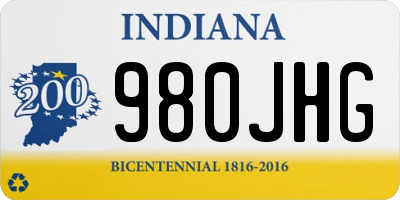 IN license plate 980JHG