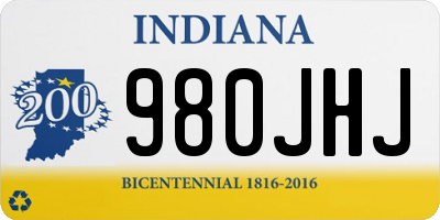 IN license plate 980JHJ