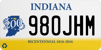 IN license plate 980JHM