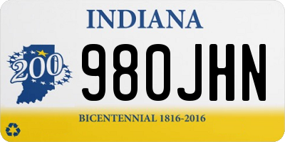 IN license plate 980JHN