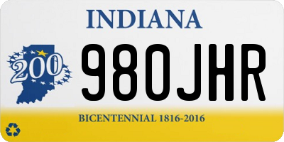 IN license plate 980JHR