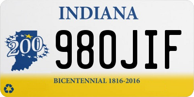IN license plate 980JIF