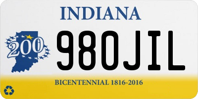 IN license plate 980JIL
