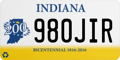 IN license plate 980JIR