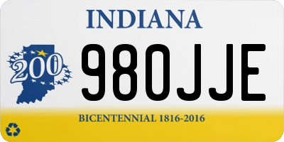 IN license plate 980JJE