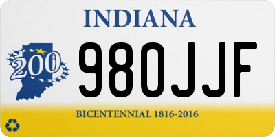 IN license plate 980JJF