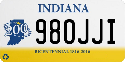 IN license plate 980JJI