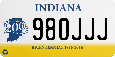 IN license plate 980JJJ