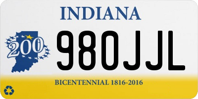 IN license plate 980JJL