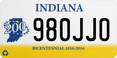 IN license plate 980JJO
