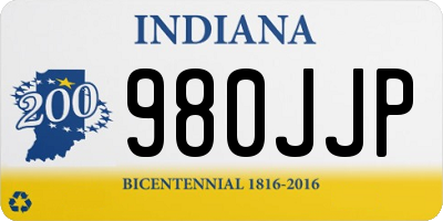 IN license plate 980JJP