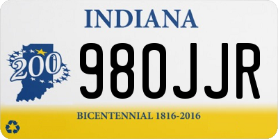 IN license plate 980JJR