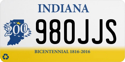 IN license plate 980JJS
