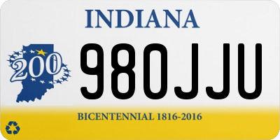 IN license plate 980JJU