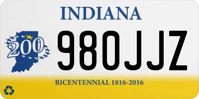 IN license plate 980JJZ
