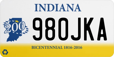 IN license plate 980JKA