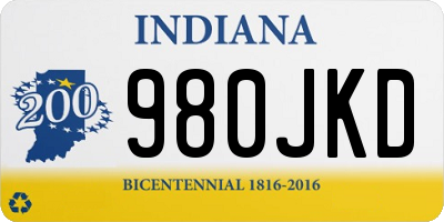 IN license plate 980JKD