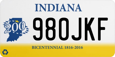 IN license plate 980JKF